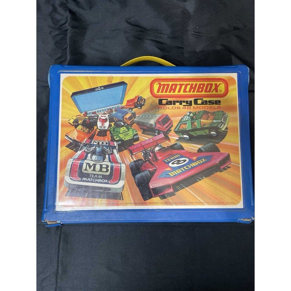 Vintage Matchbox & Hot Wheels Diecast Lot โ 48 Cars w/ Carry Case